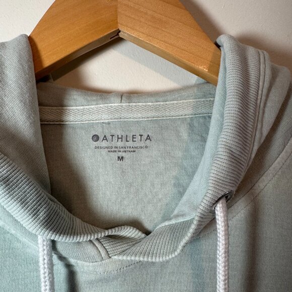 Athleta Sundown Hoodie Sweatshirt Pullover Top Opal Green, Size M - Picture 5 of 6